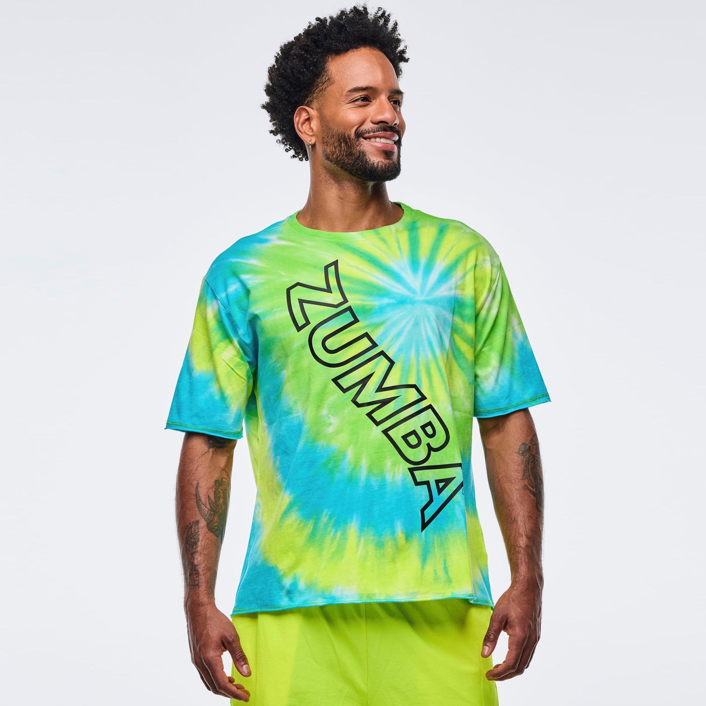 Neon Boxy Top - Blue/Green