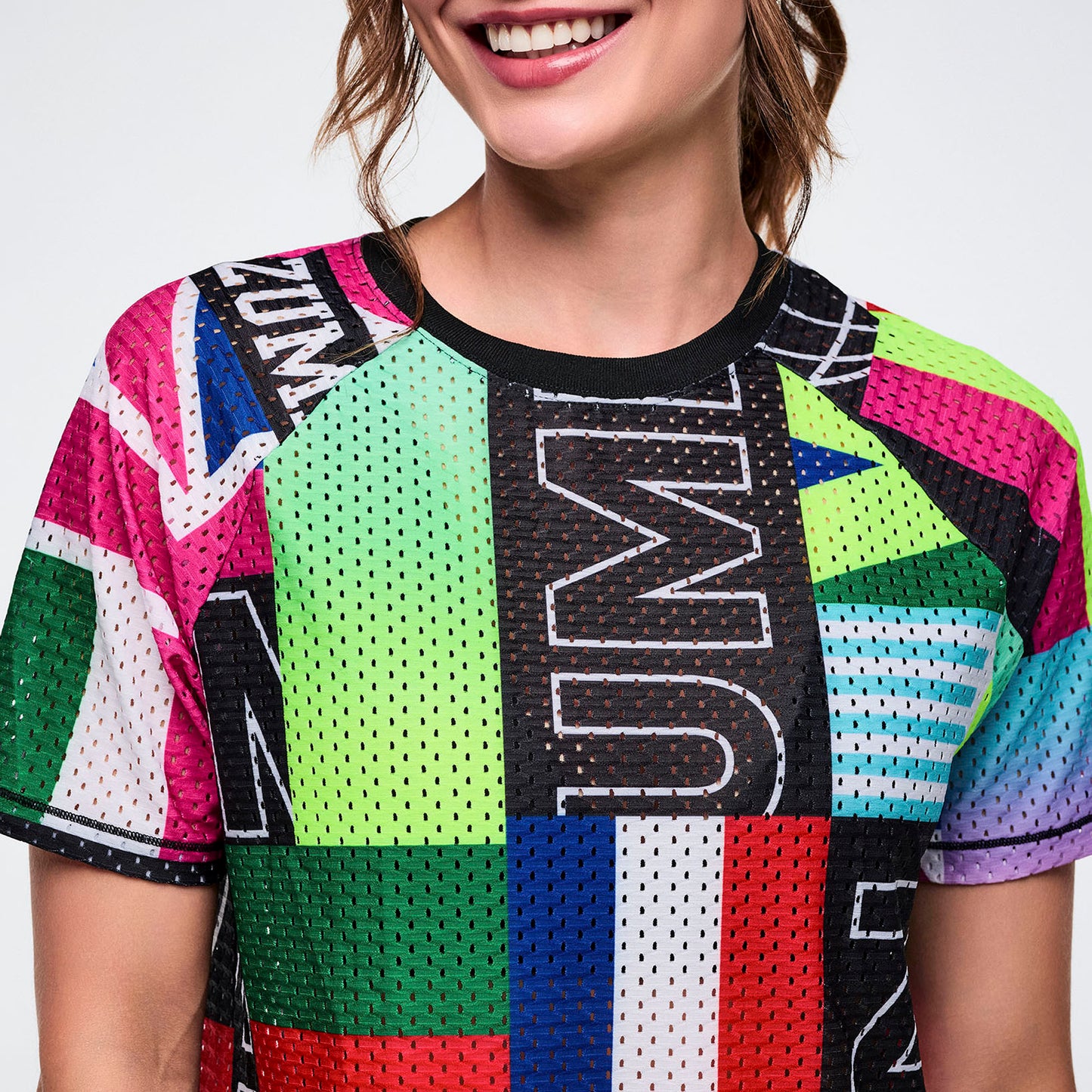 Worldwide Mesh Crew Neck Top Z1T001167