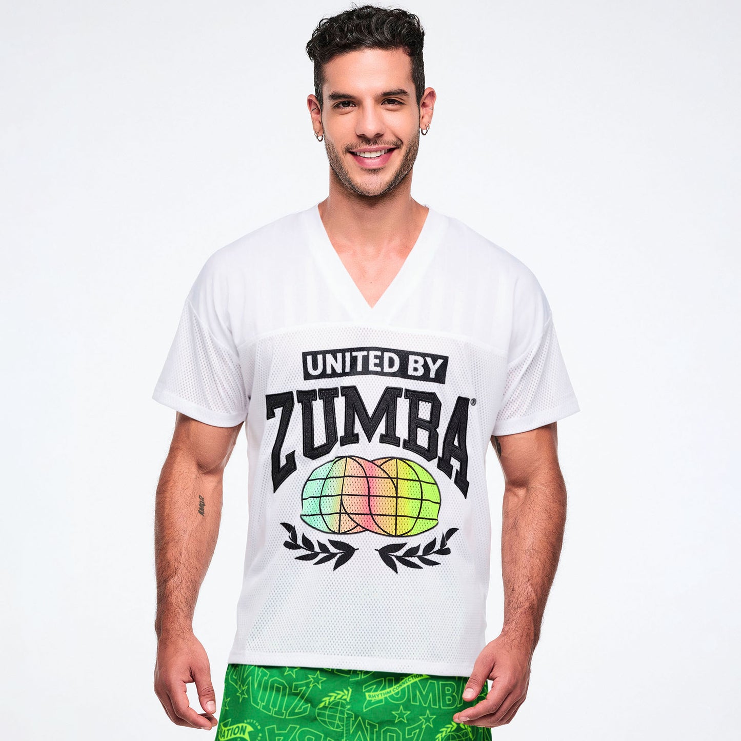 Worldwide V-Neck Mesh Top Z1T001169