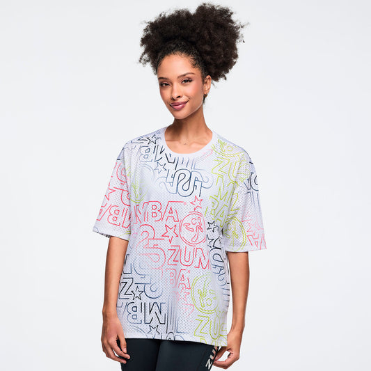 Zumba 25 Boxy Mesh Top Z1T001190