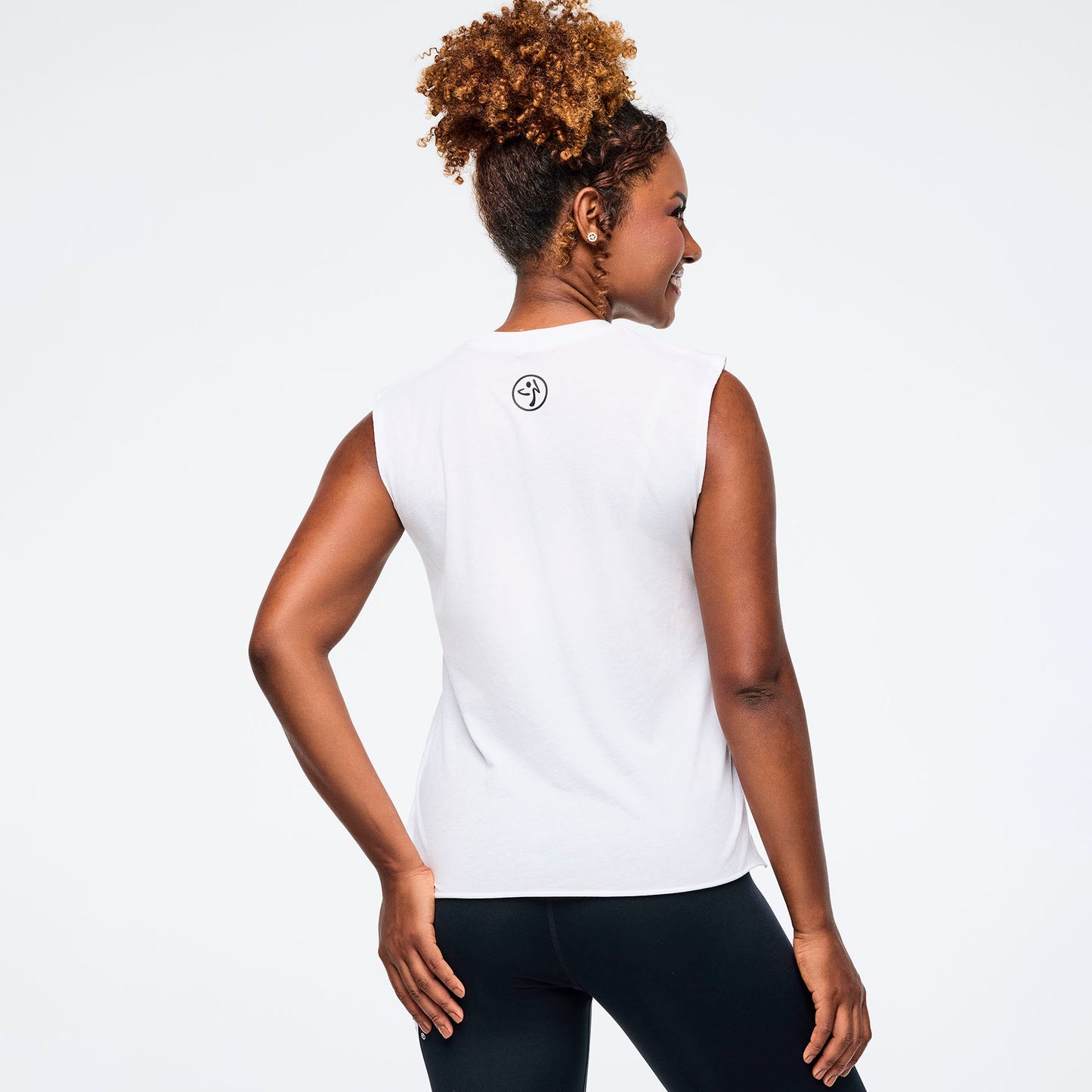 Zumba Basic Crew Neck Muscle Tank - White Z1T001194