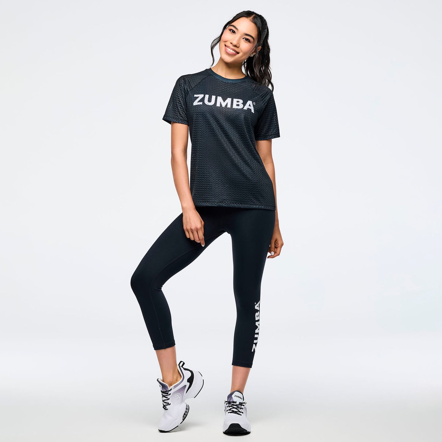 Zumba Basic Mesh Crew Neck Top Z1T001197