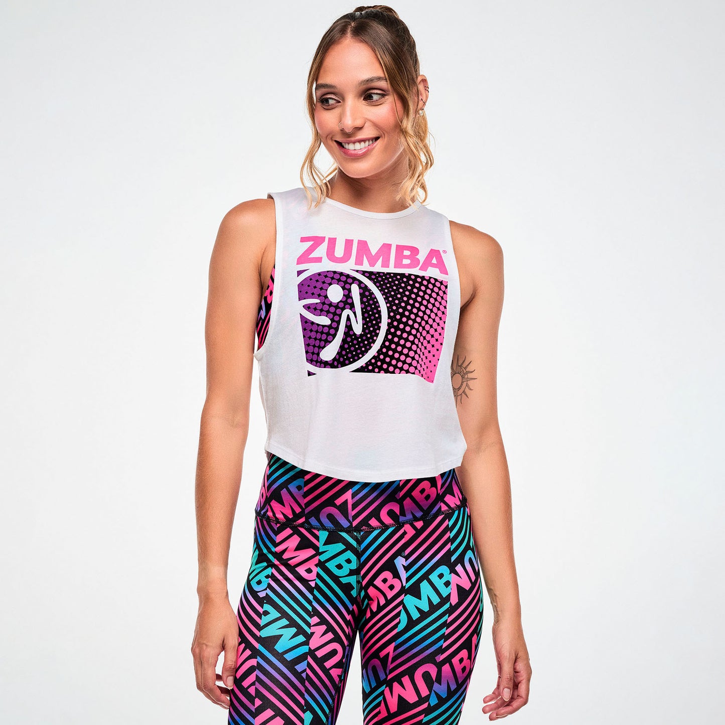 Electric Feel Crop Muscle Tank