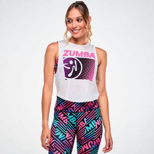 Electric Feel Crop Muscle Tank