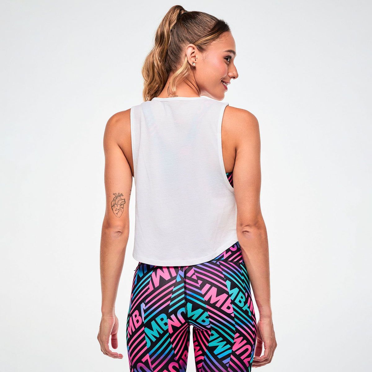 Electric Feel Crop Muscle Tank