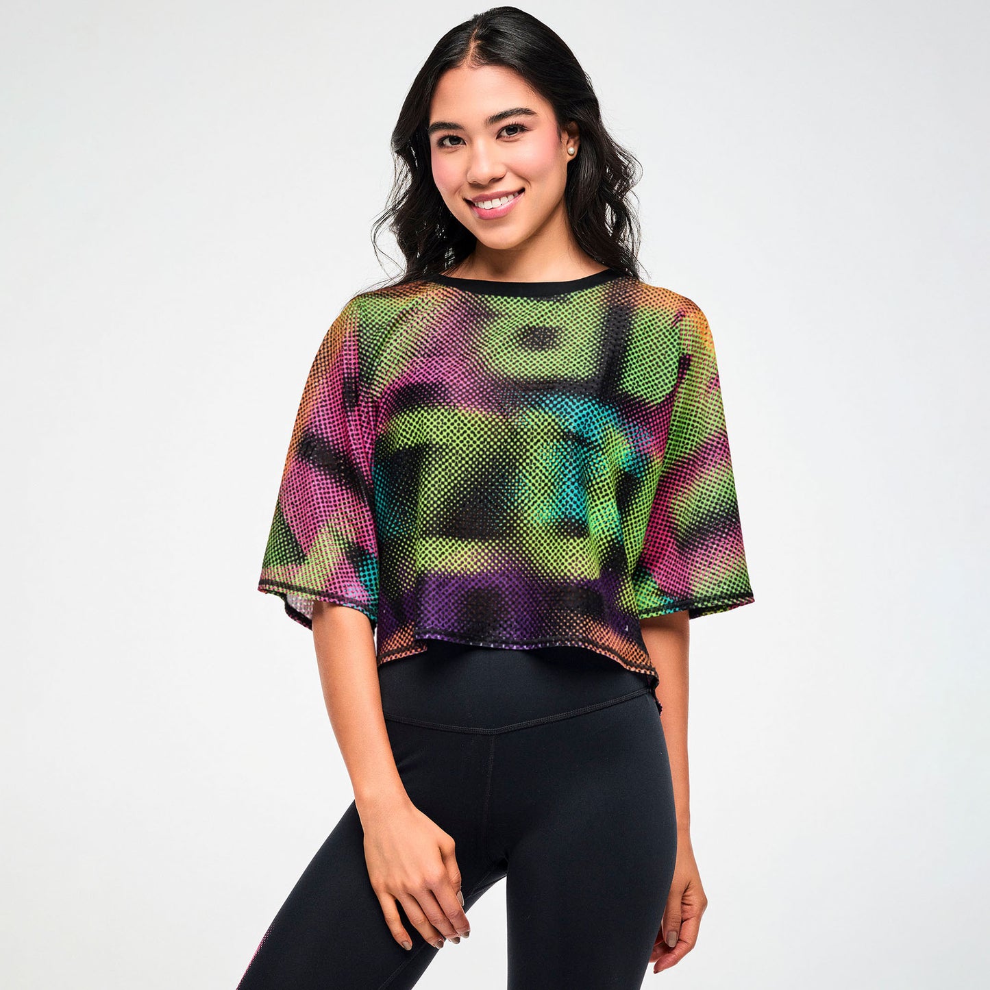 Electric Feel Boxy Dolman Crop Top