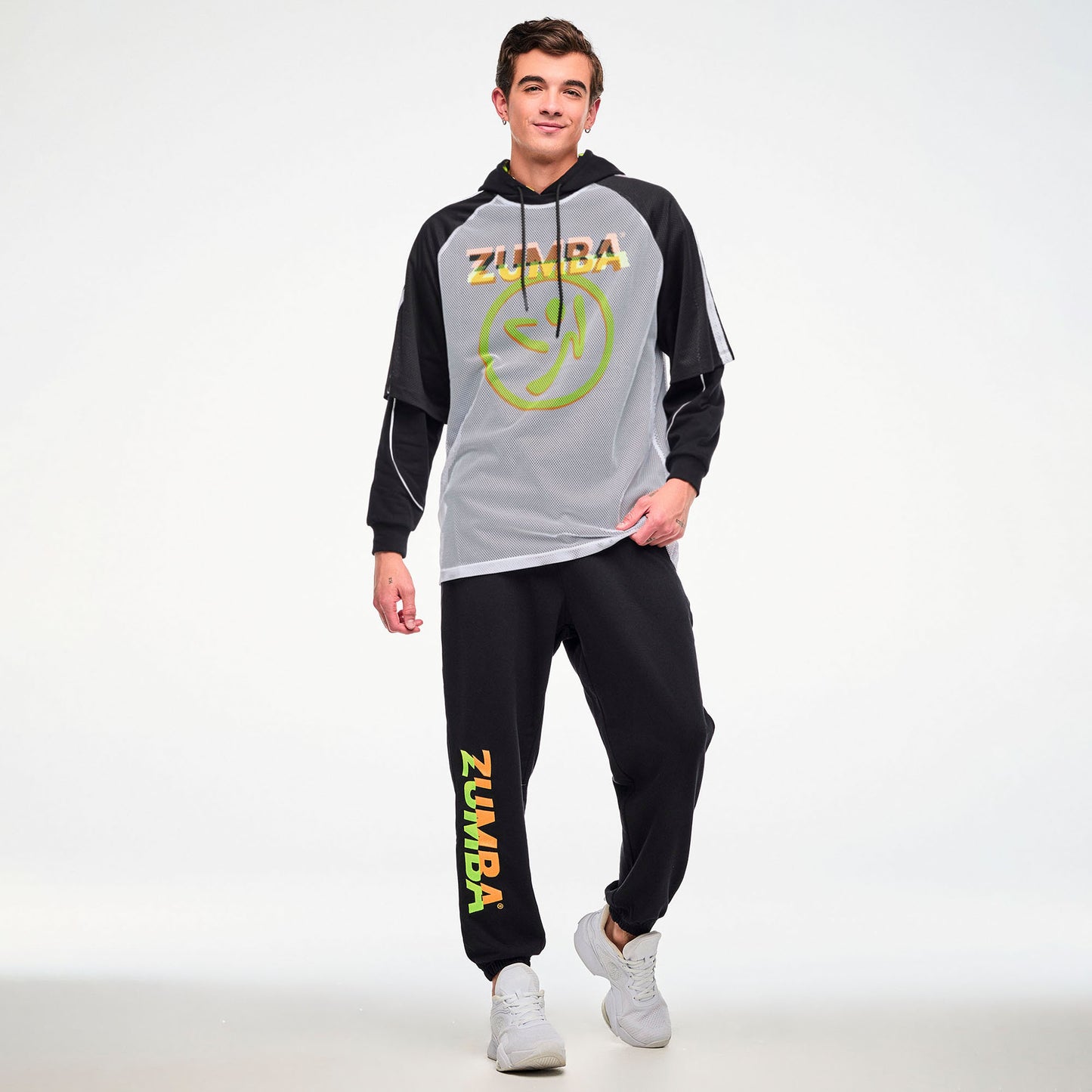 Electric Feel Oversized Mesh Raglan Top