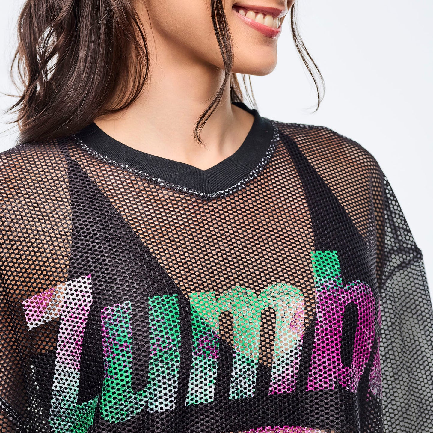 Oversized Long Mesh V Neck Top ★COMING SOON★