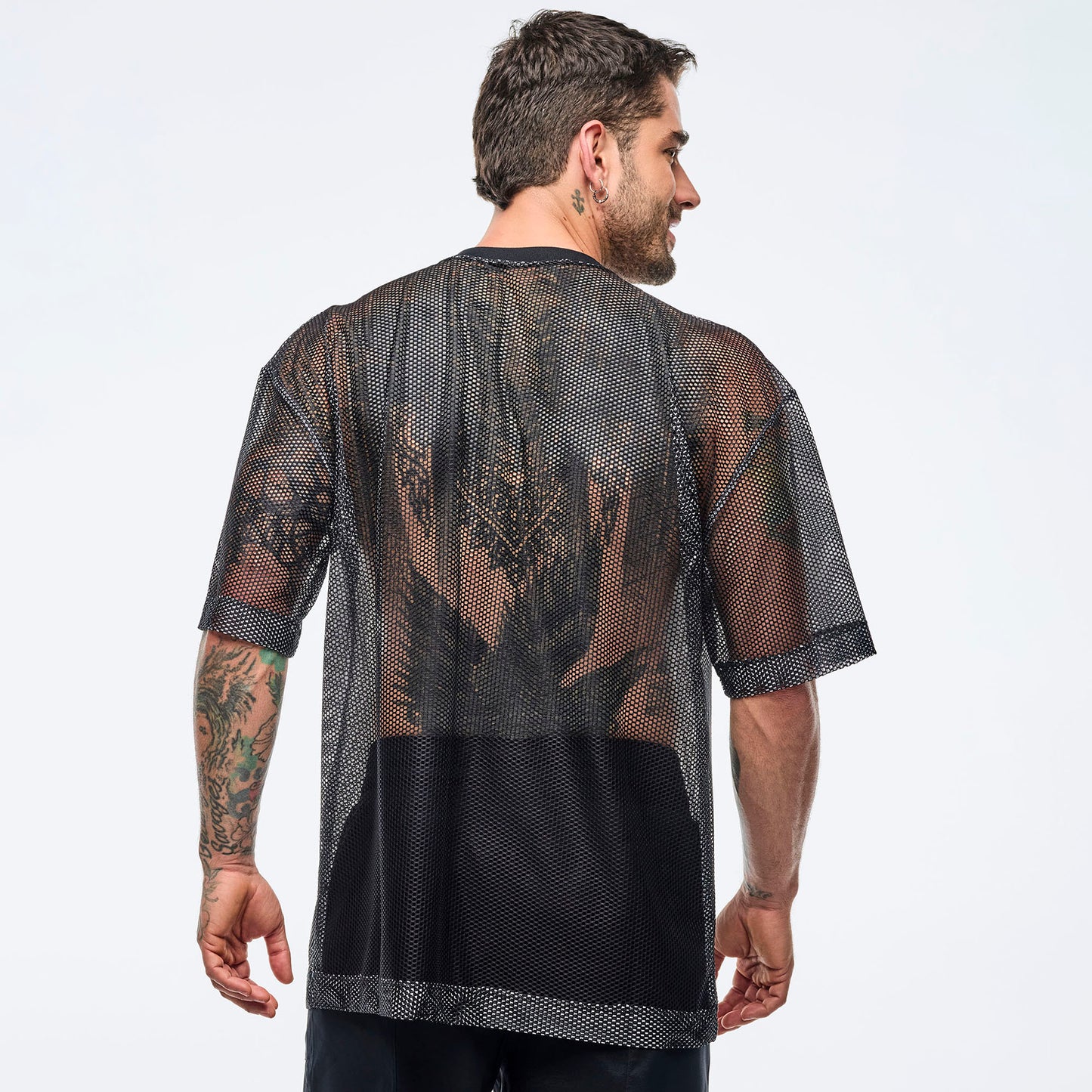 Oversized Long Mesh V Neck Top ★COMING SOON★