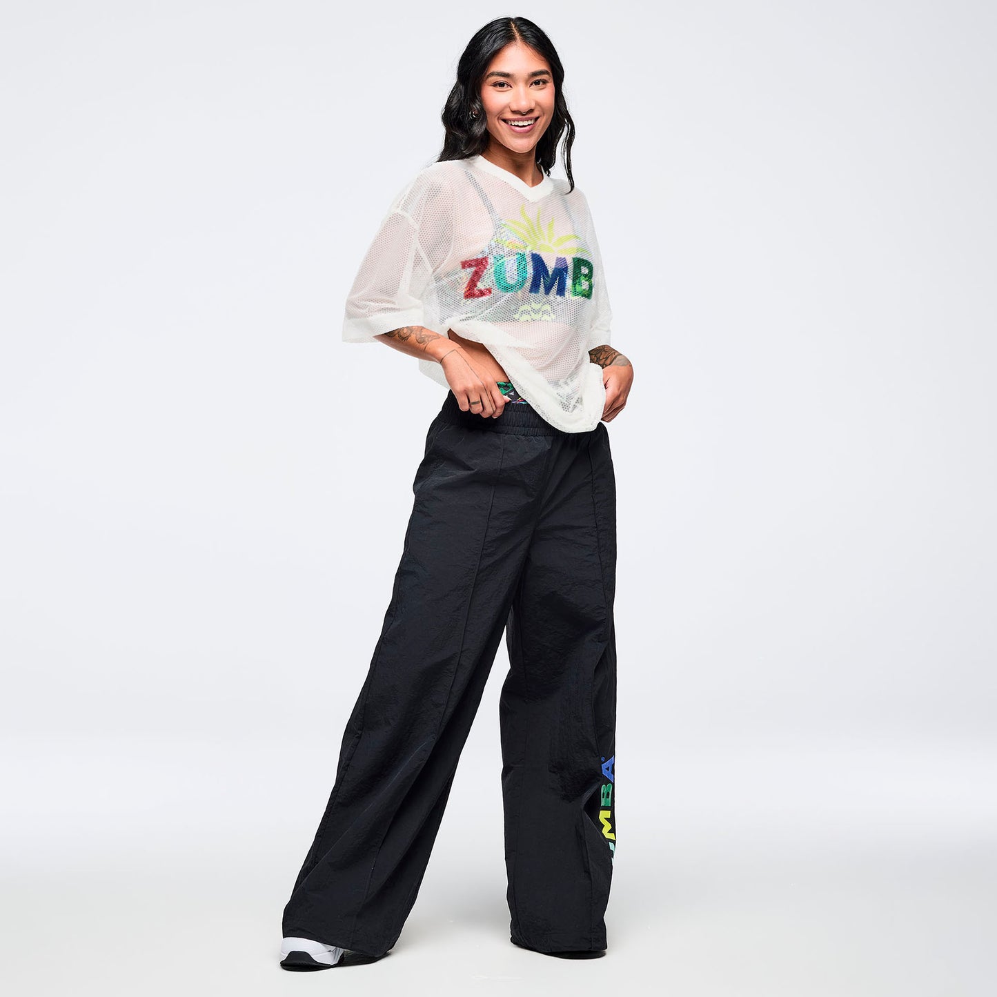 Latin Movement Oversized Mesh Top Z1T001249