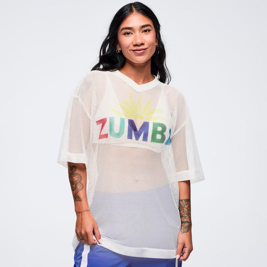 Latin Movement Oversized Mesh Top Z1T001249