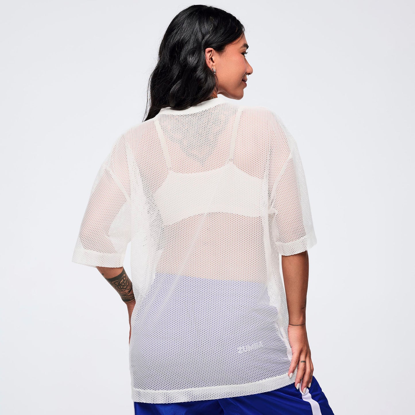 Latin Movement Oversized Mesh Top Z1T001249