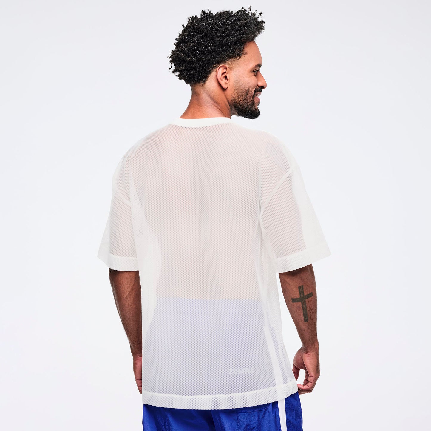 Latin Movement Oversized Mesh Top Z1T001249
