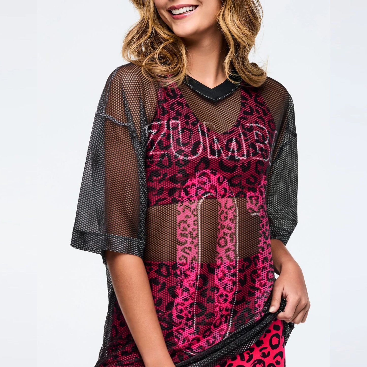 Zumba Sizzlin Oversized Mesh Top