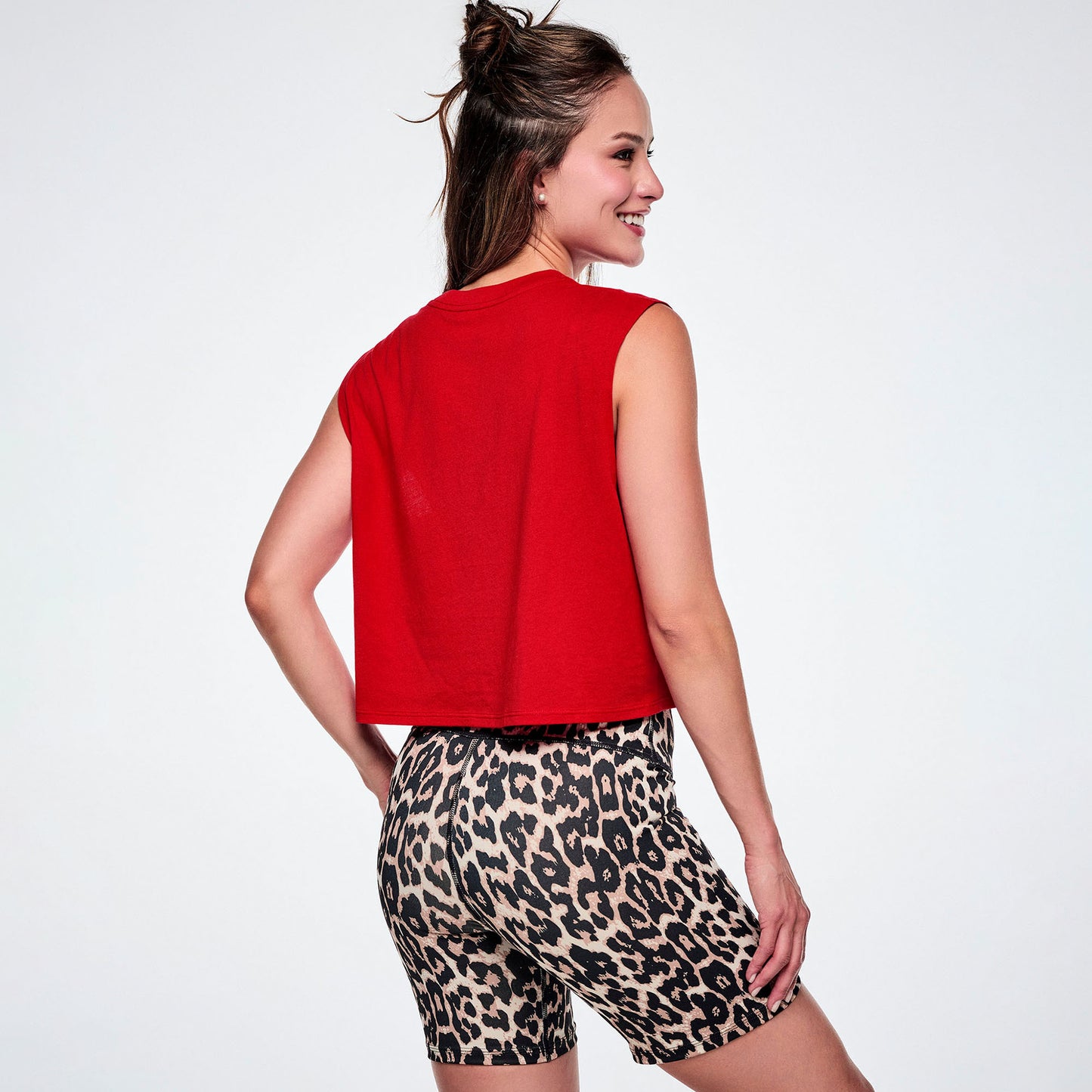 Rock 'n' Roll Crew Neck Muscle Crop Tank Z1T001286