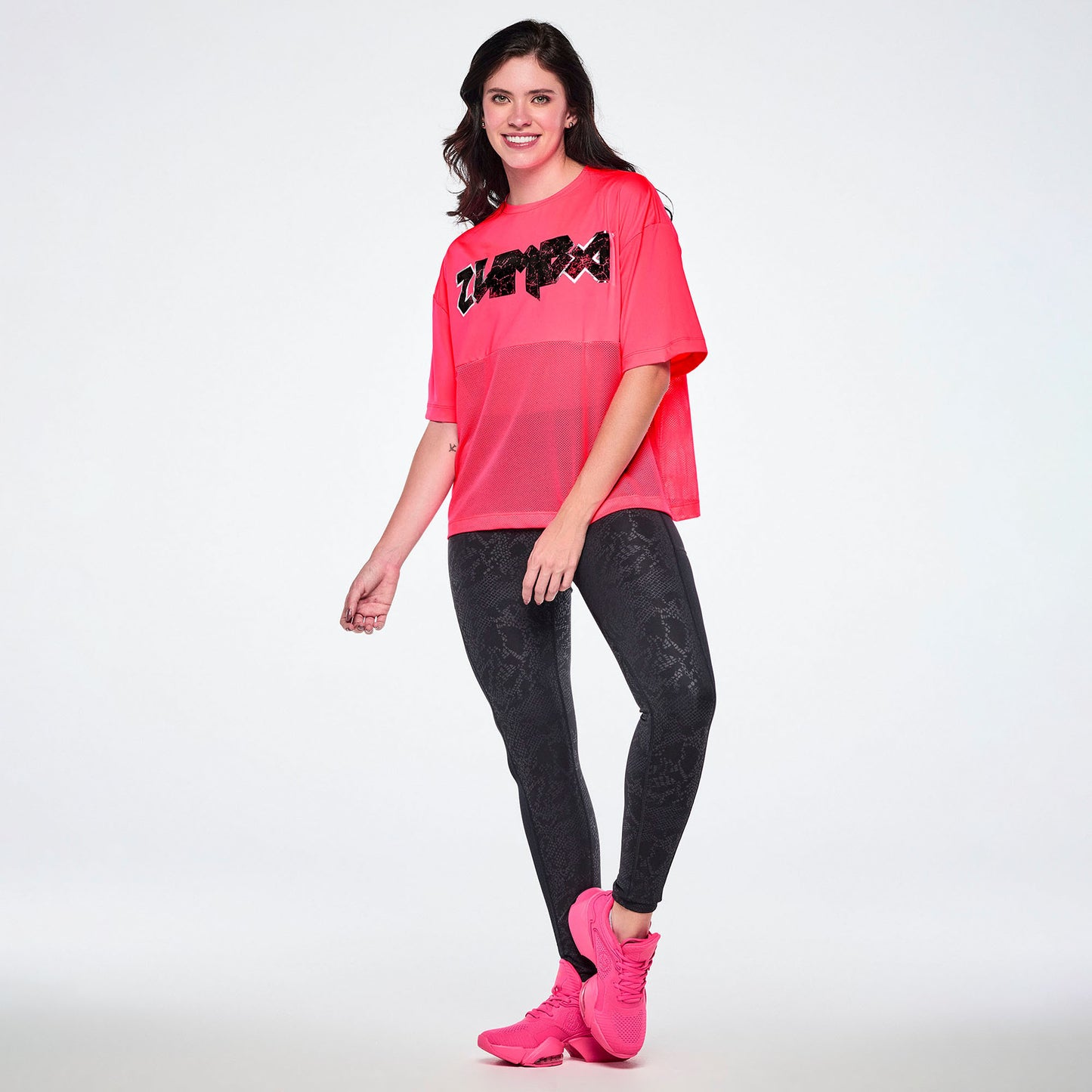 Rock 'n' Roll Boxy Top With Mesh Bottom Panels Z1T001293