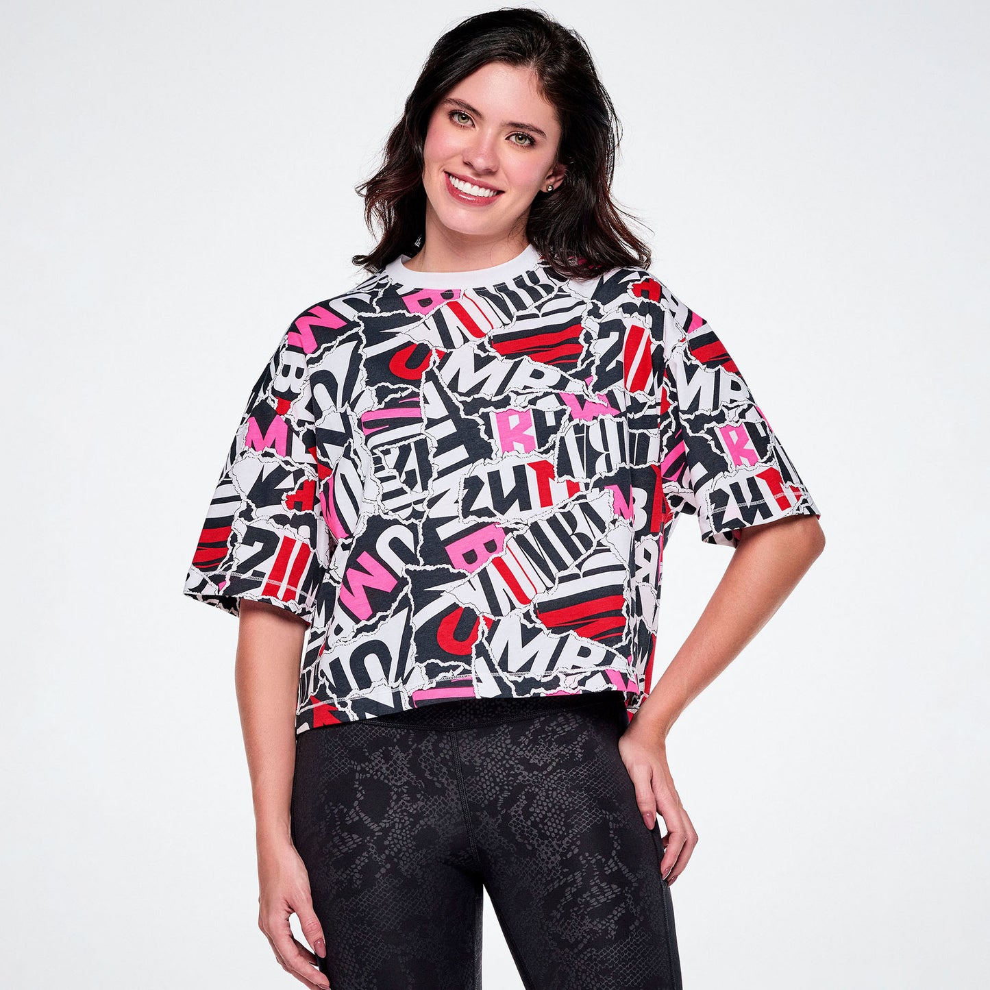 Rock 'n' Roll Oversized Boxy Crop Top Z1T001294