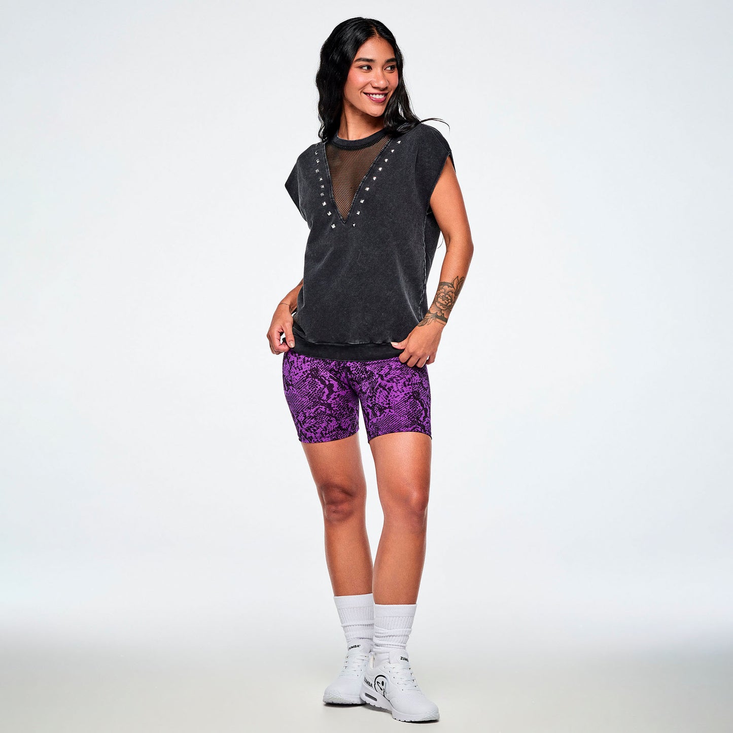 Rock 'n' Roll Loose Top With Mesh Z1T001297