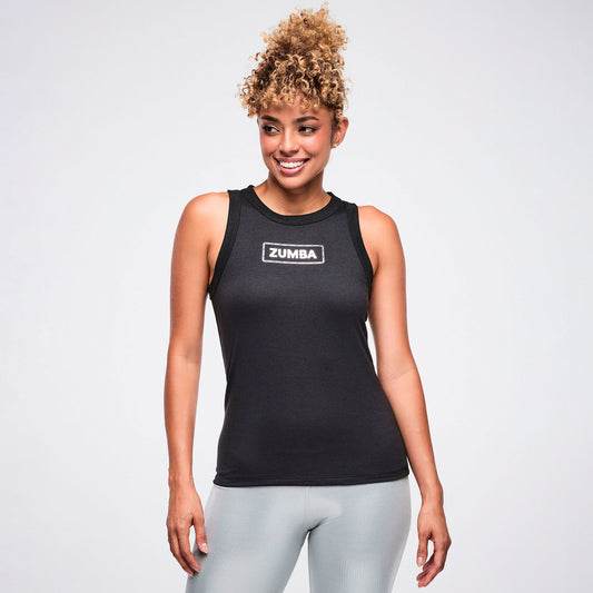 Dale-Z High Neck Racerback Tank - Black Z1T001313