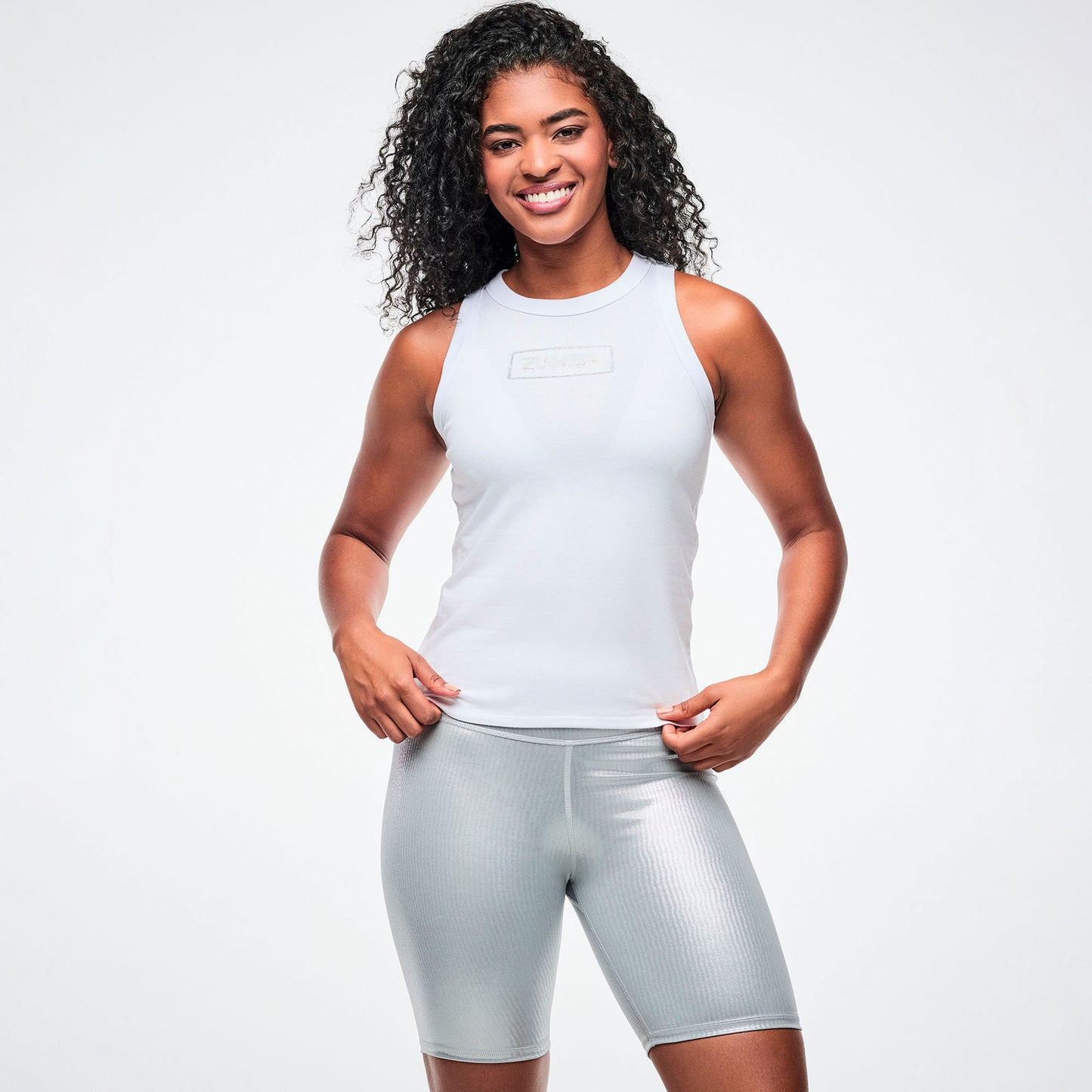 Dale-Z High Neck Racerback Tank - White Z1T001313
