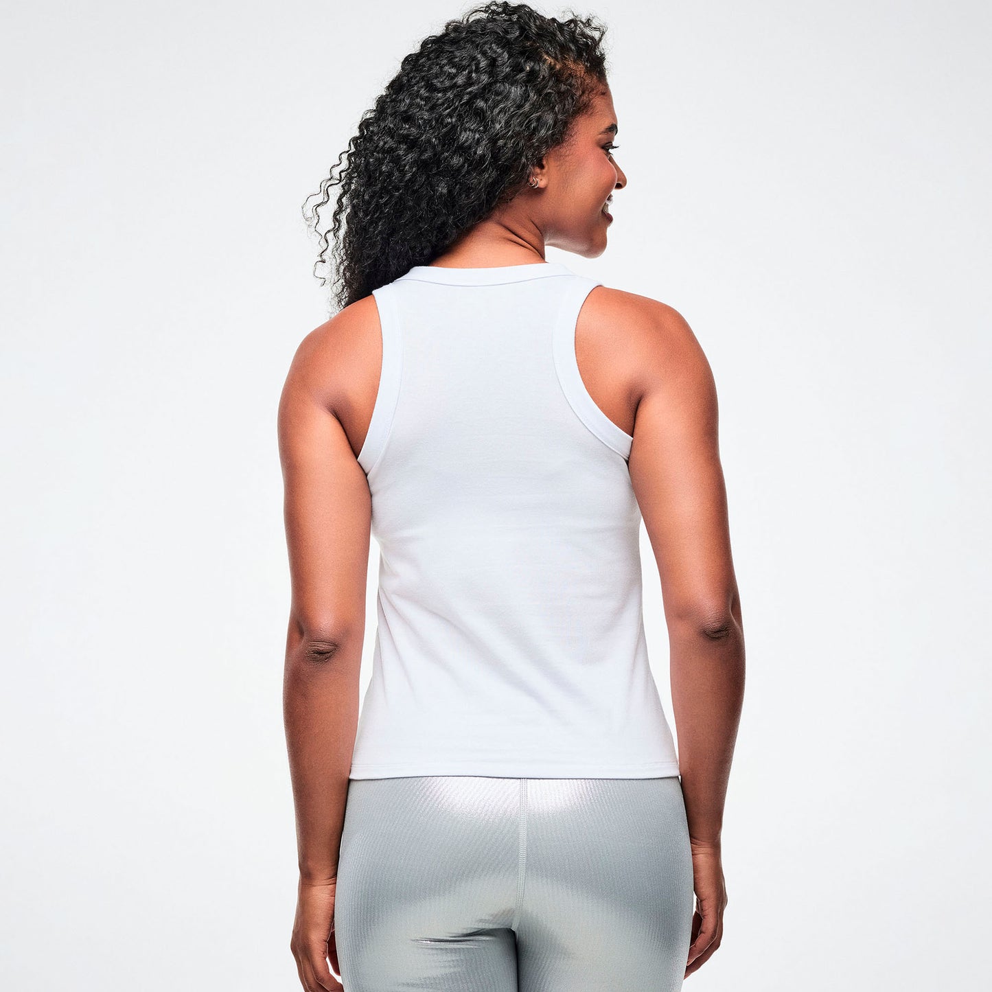 Dale-Z High Neck Racerback Tank - White Z1T001313