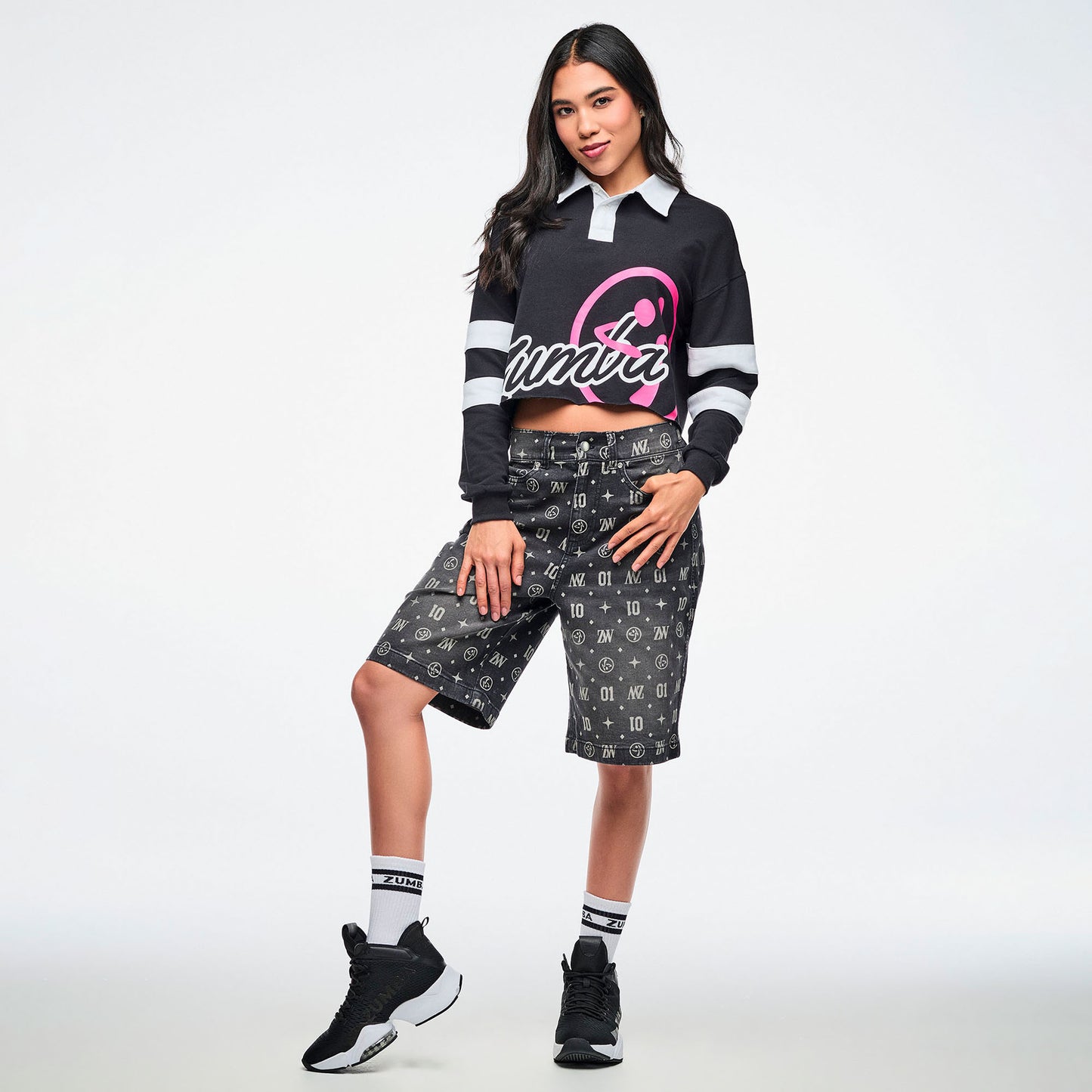 Dale-Z Long Sleeve Crop Polo Z1T001324