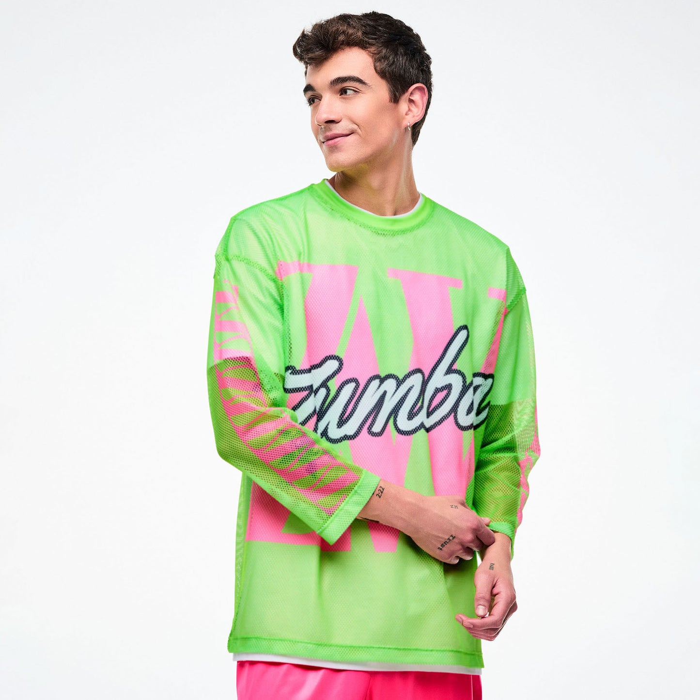 Dale-Z Oversized Mesh Long Sleeve Top Z1T001325
