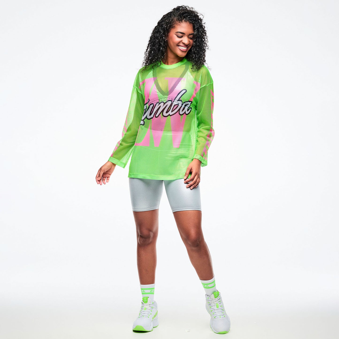 Dale-Z Oversized Mesh Long Sleeve Top Z1T001325