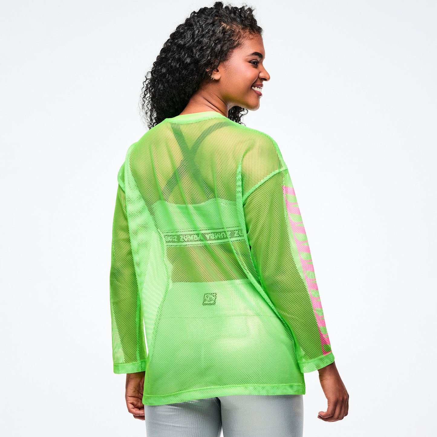 Dale-Z Oversized Mesh Long Sleeve Top Z1T001325