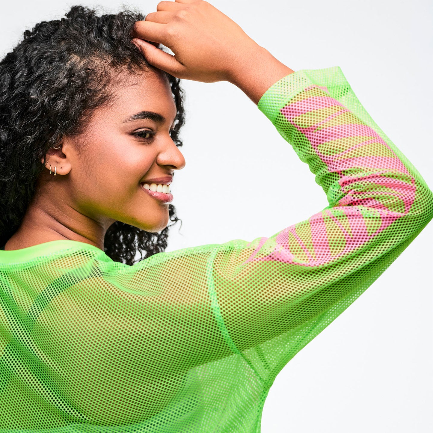 Dale-Z Oversized Mesh Long Sleeve Top Z1T001325