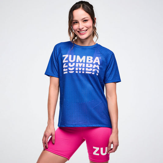 Colour Spree Mesh Crew Neck Raglan Sleeve Top Z1T001339