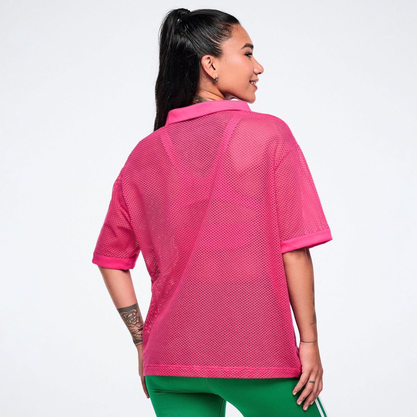 Colour Spree Oversized Mesh Polo Z1T001341