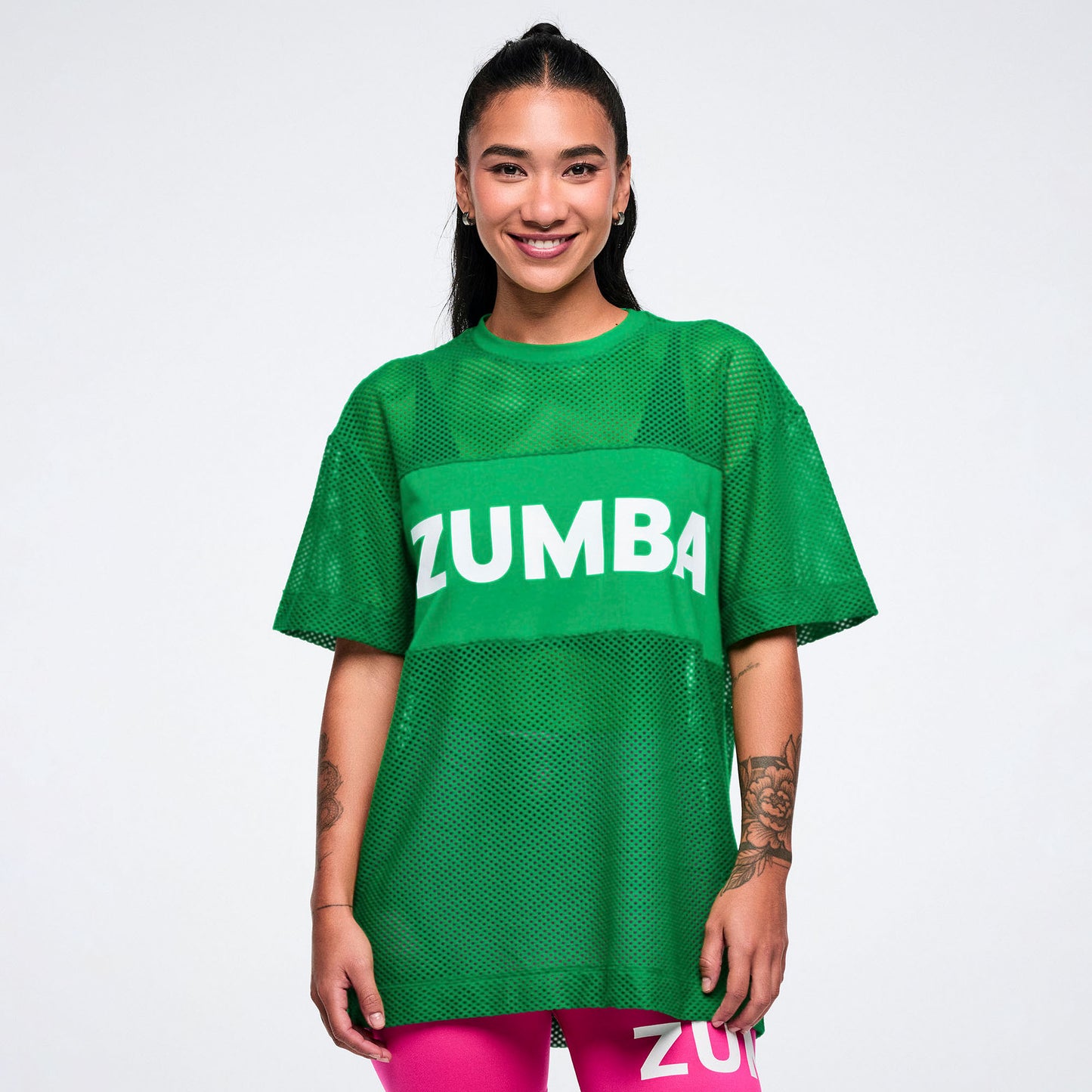 Colour Spree Boxy Mesh Top Z1T001345