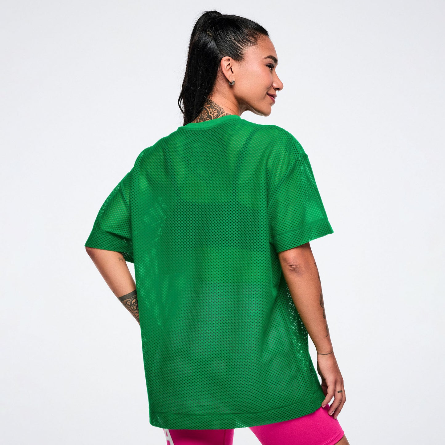 Colour Spree Boxy Mesh Top Z1T001345