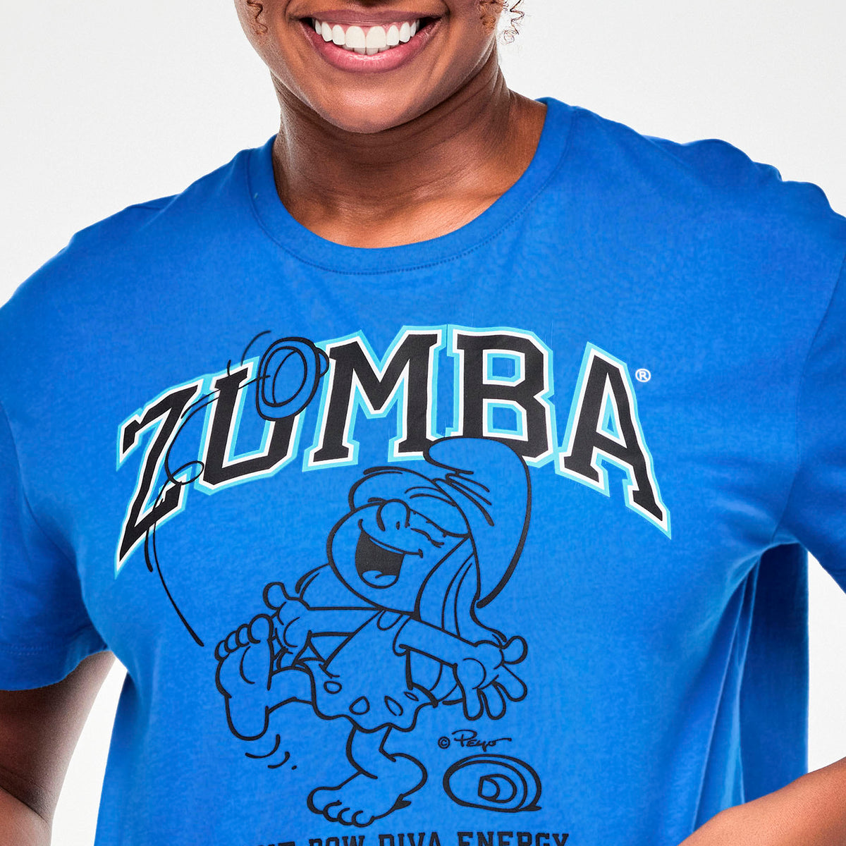 Zumba X The Smurfs Crew Neck Crop Top