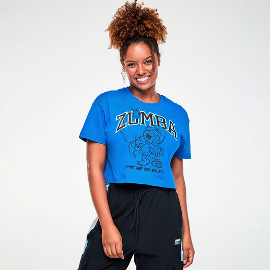 Zumba X The Smurfs Crew Neck Crop Top