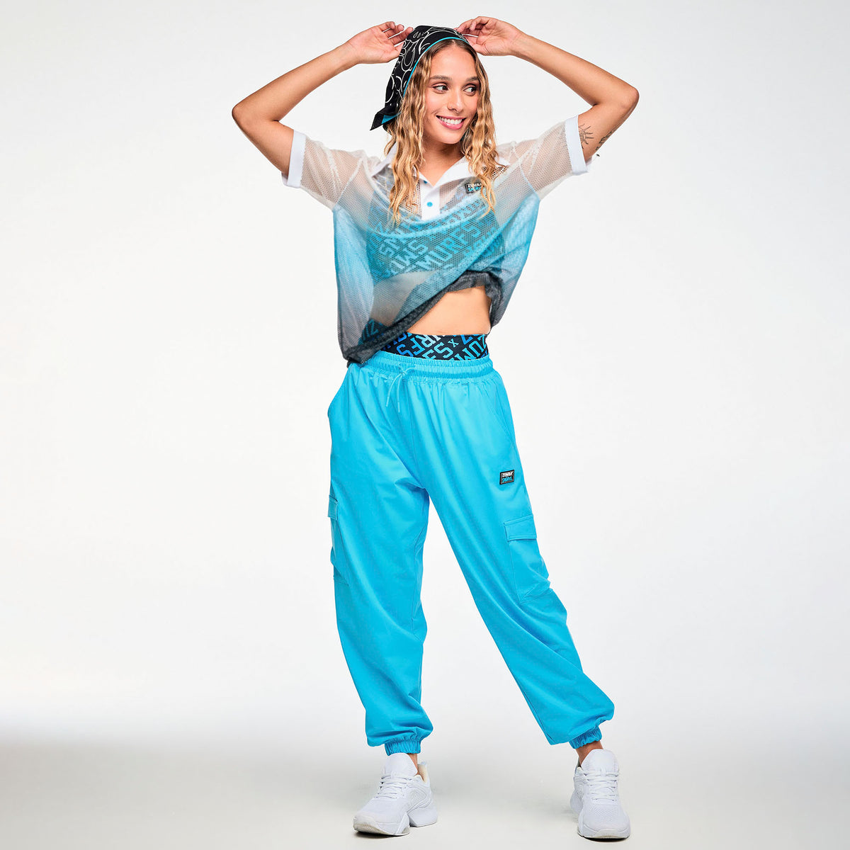 Zumba X The Smurfs Oversized Mesh Polo