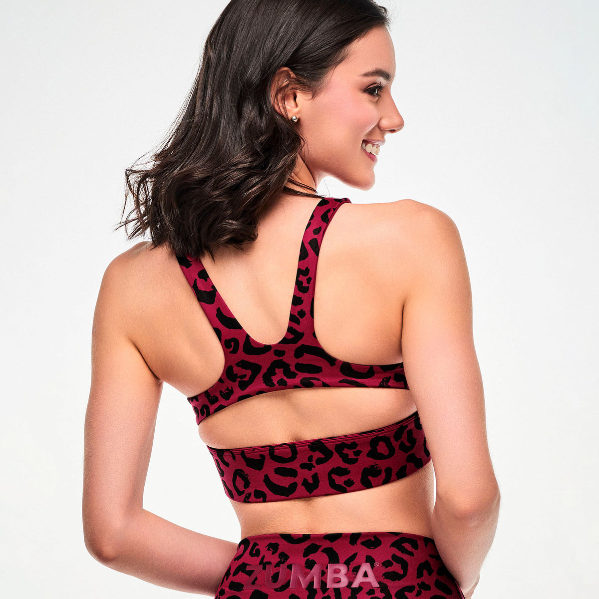 Zumba Scoop Neck Bra - Red/Black