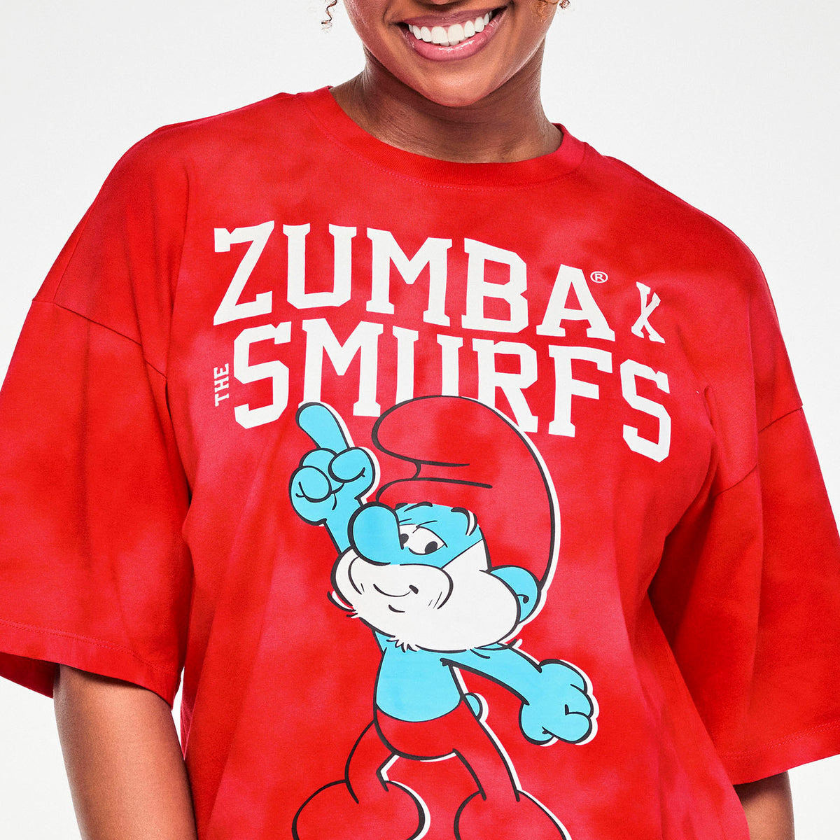 Zumba X The Smurfs Oversized Drop Shoulder Tee