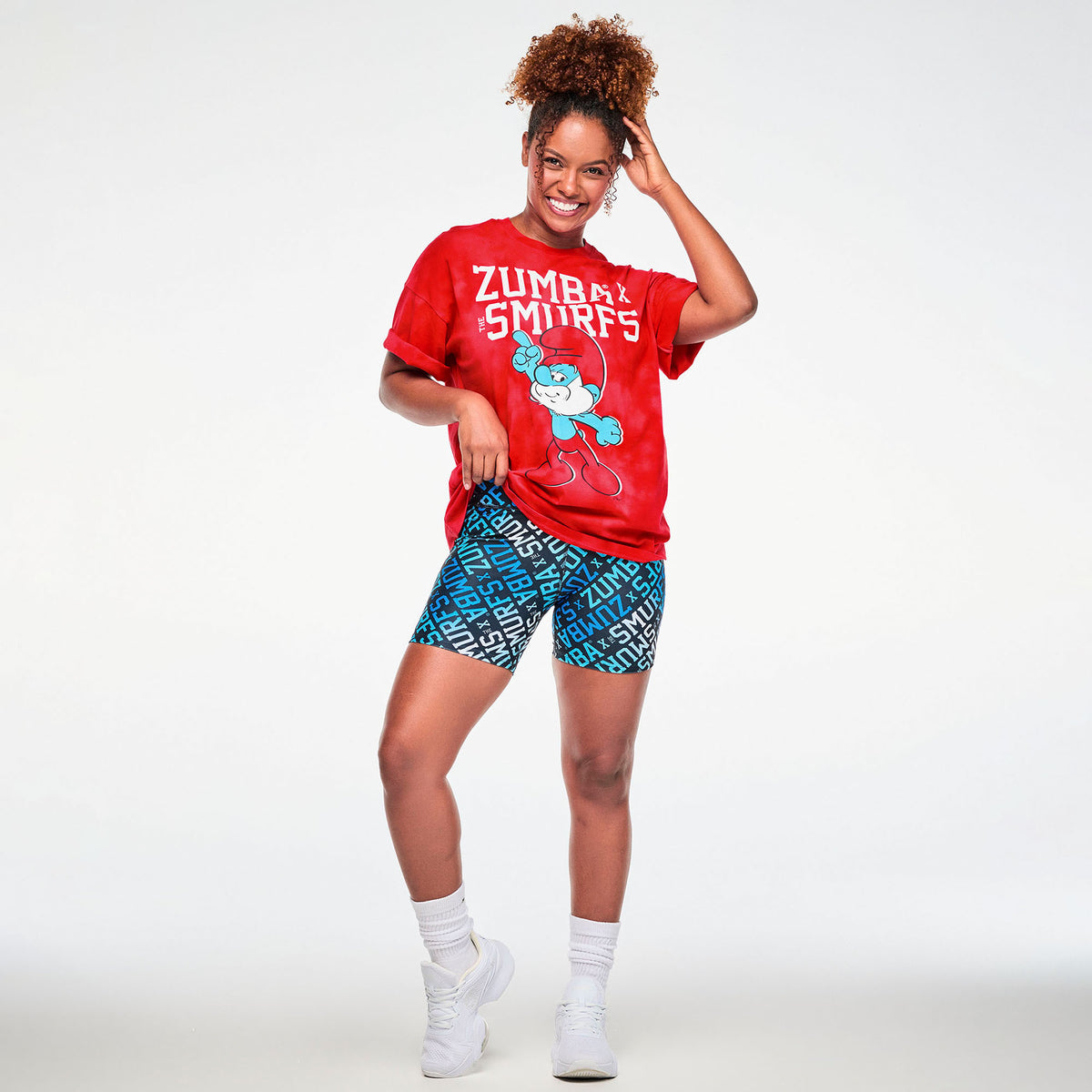Zumba X The Smurfs Oversized Drop Shoulder Tee