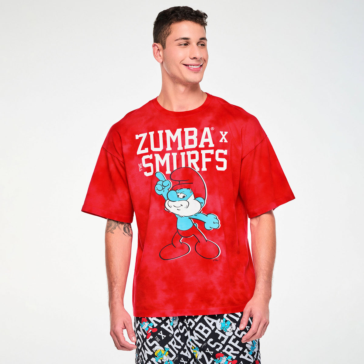 Zumba X The Smurfs Oversized Drop Shoulder Tee
