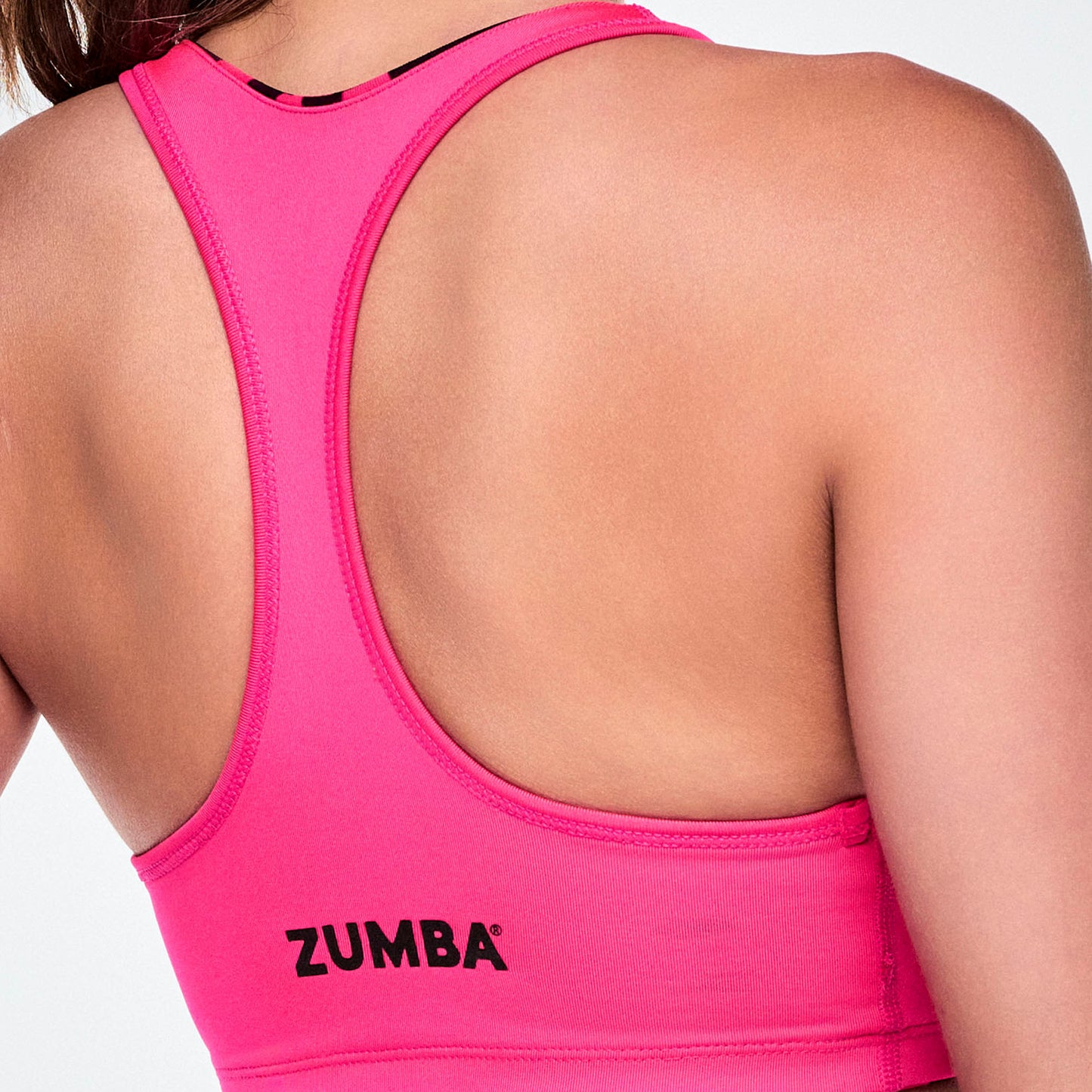 Ultrabright Reversible Racerback V-Bra - Pink/Black