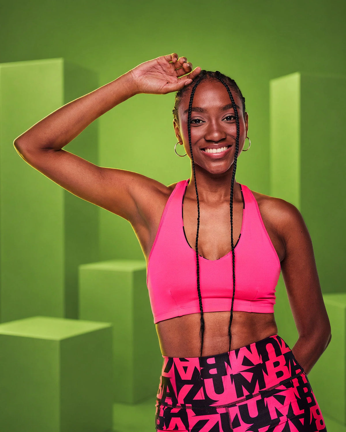 Ultrabright Reversible Racerback V-Bra - Pink/Black