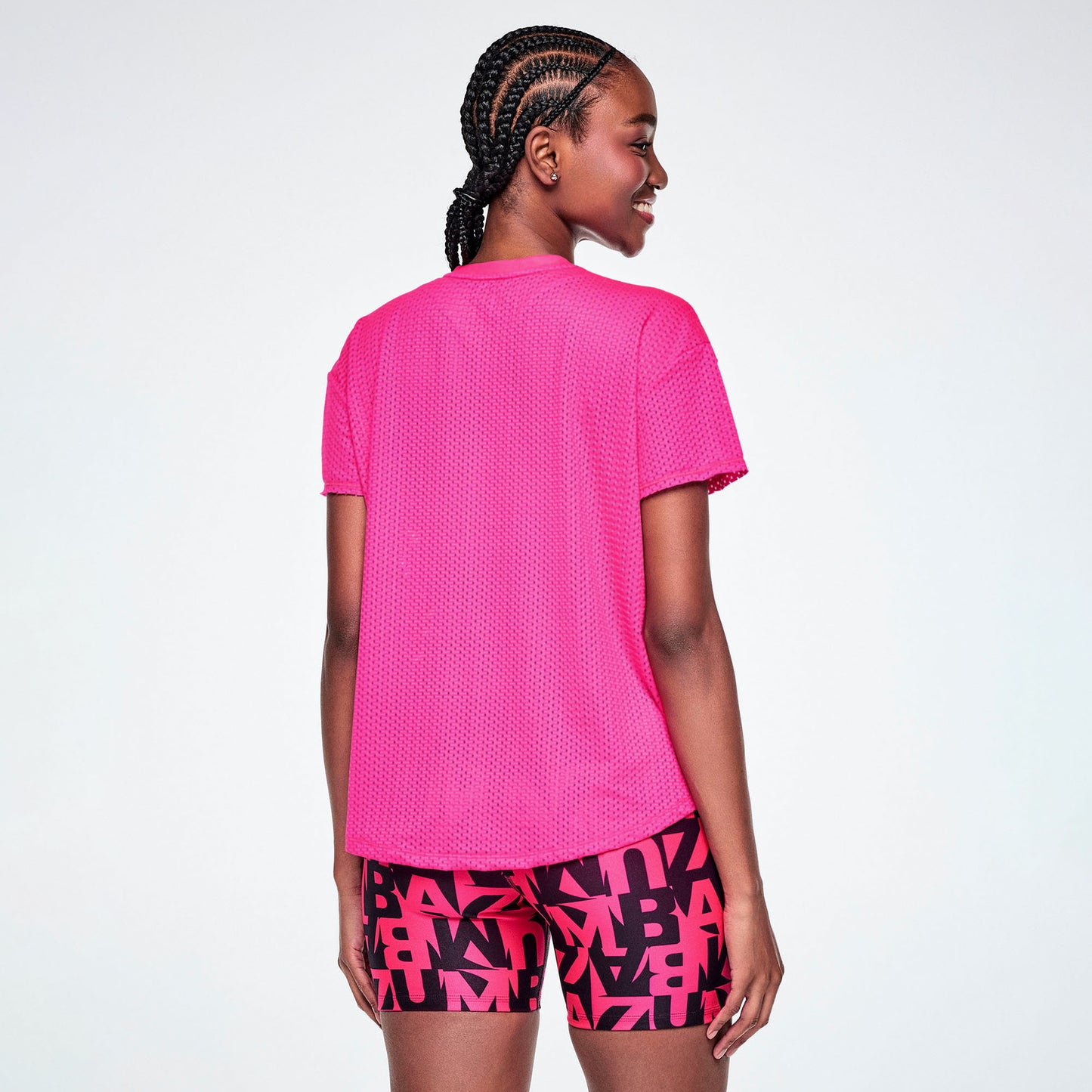 Ultrabright Mesh High Low Top - Shocking Pink