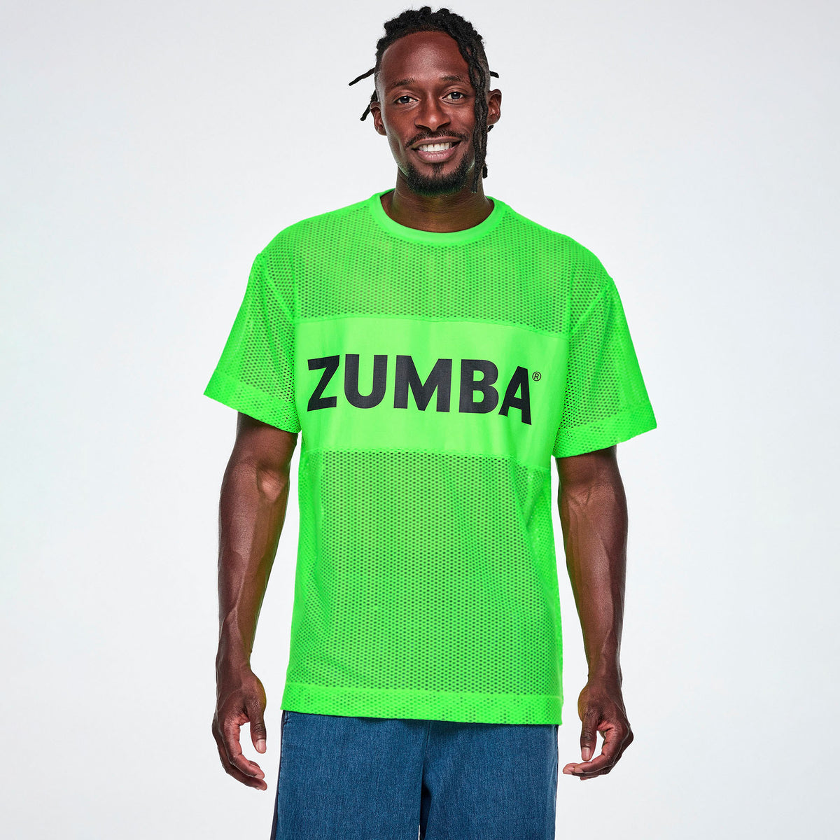 Ultrabright Mesh Boxy Top - Get In Lime