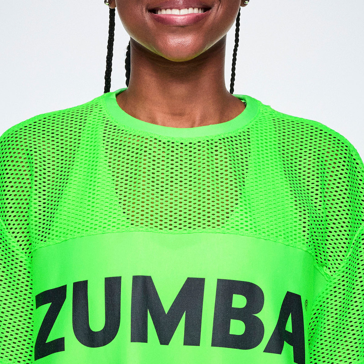 Ultrabright Mesh Boxy Top - Get In Lime