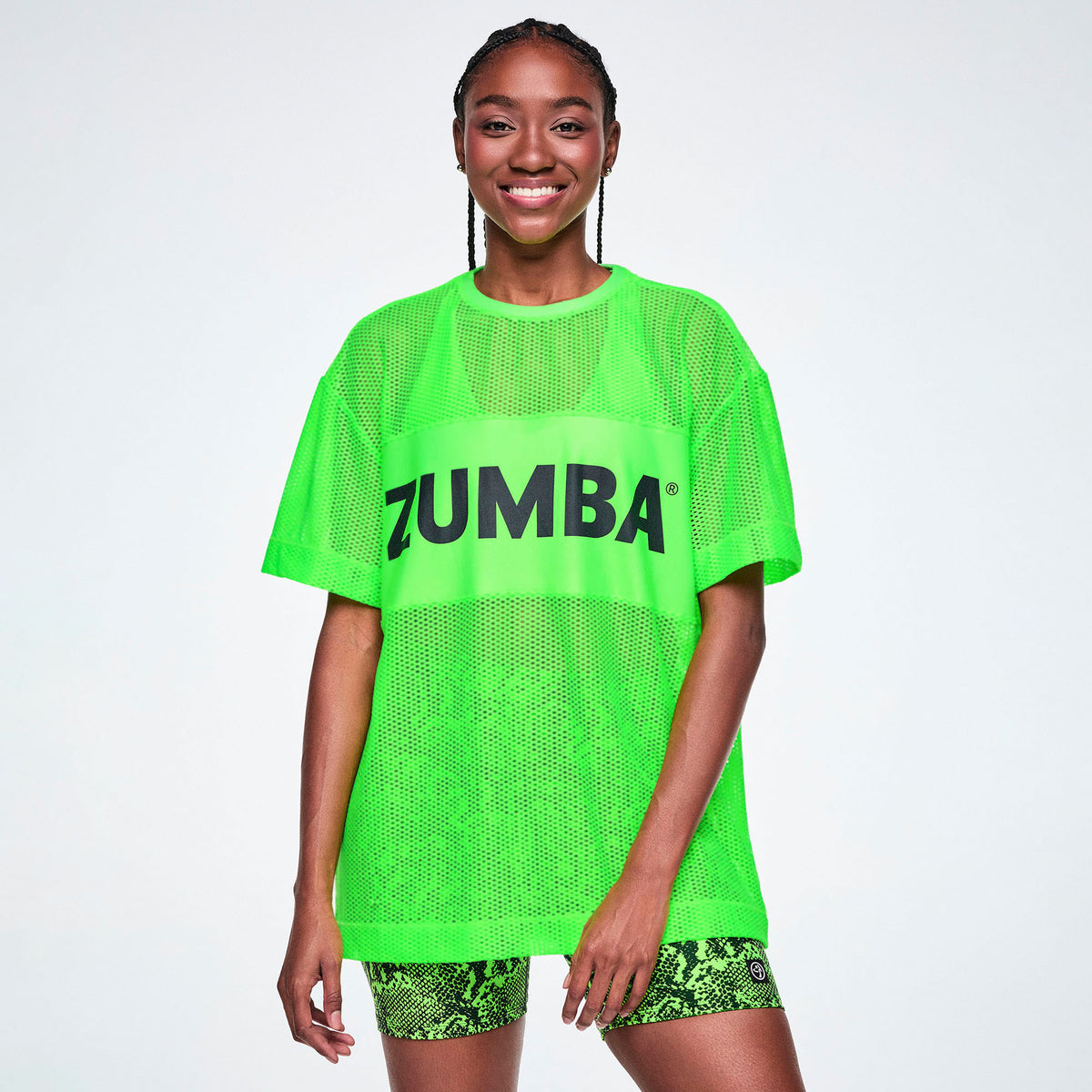 Ultrabright Mesh Boxy Top - Get In Lime