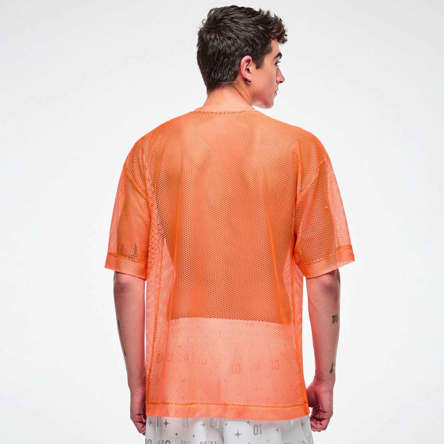 Dale-Z Oversized Mesh V-Neck Top