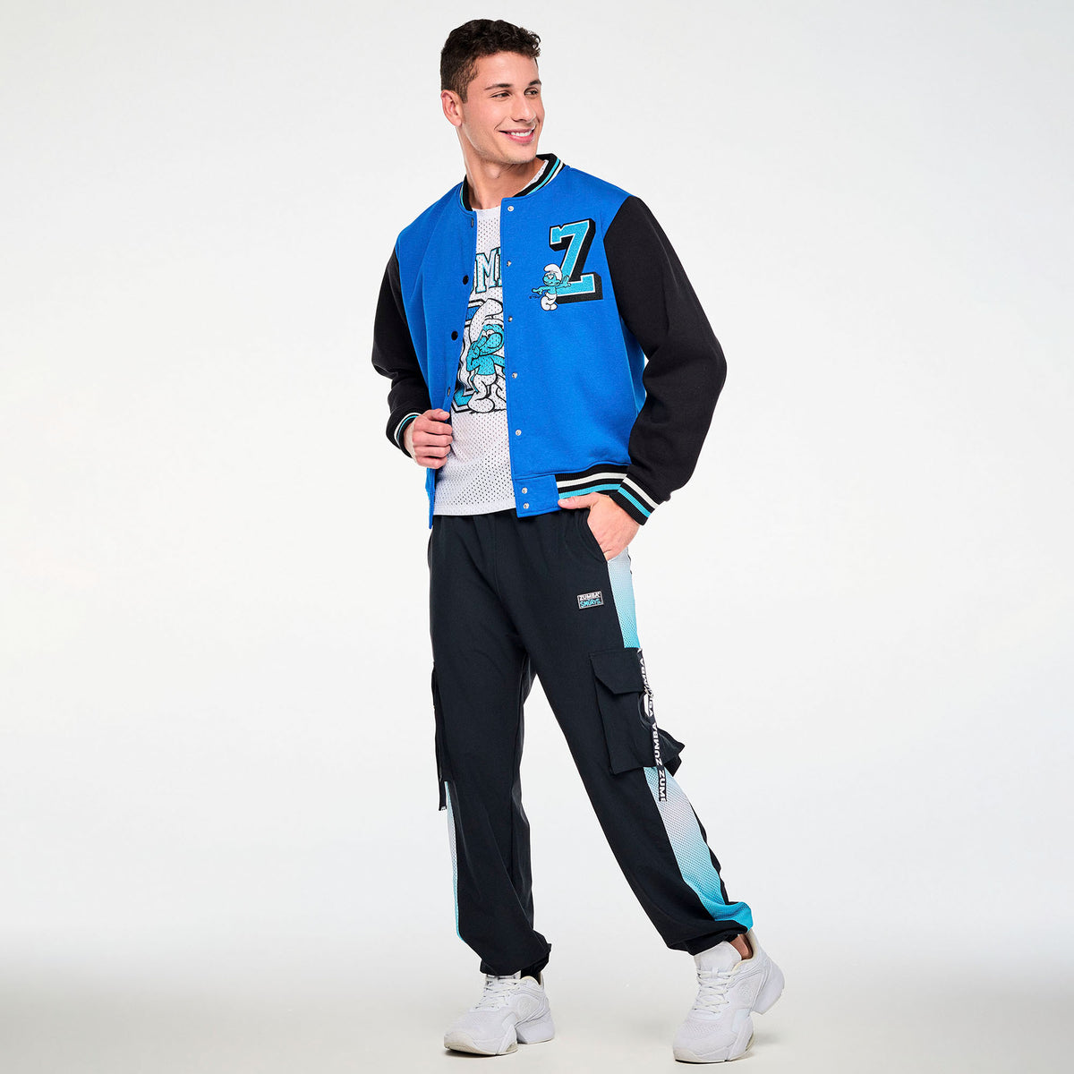 Zumba X The Smurfs Men's Woven Cargo Pants