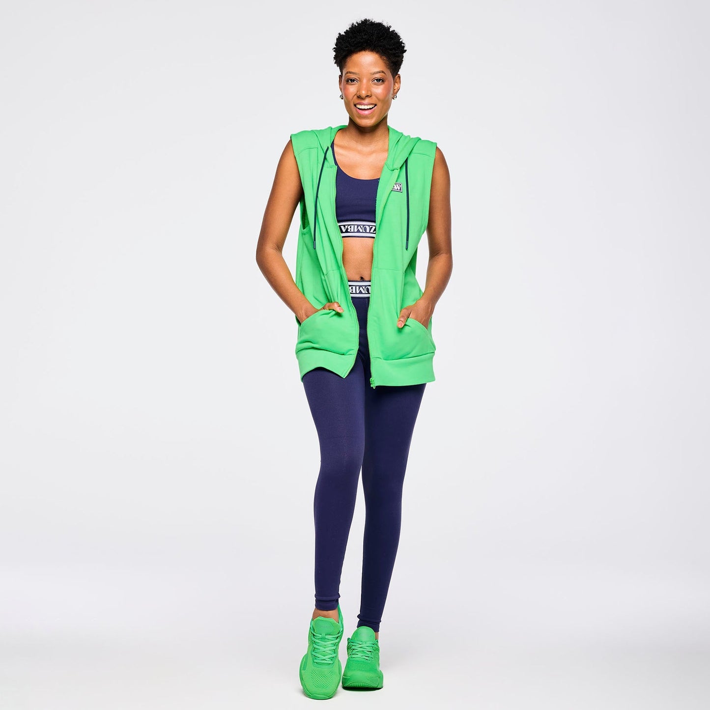 Zumba Out Loud Men's Sleeveless Zip Up Hoodie